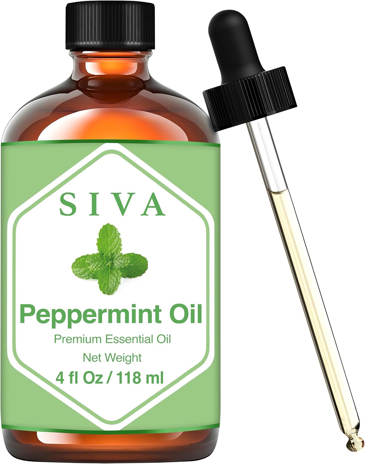 Siva Rosemary Essential Oil - 4 Fl Oz – Natural Rosemary Oil - for Diffuser, Face, Skin Care, Aromatherapy, Hair Care, Scalp and Body Massage - with Dropper
