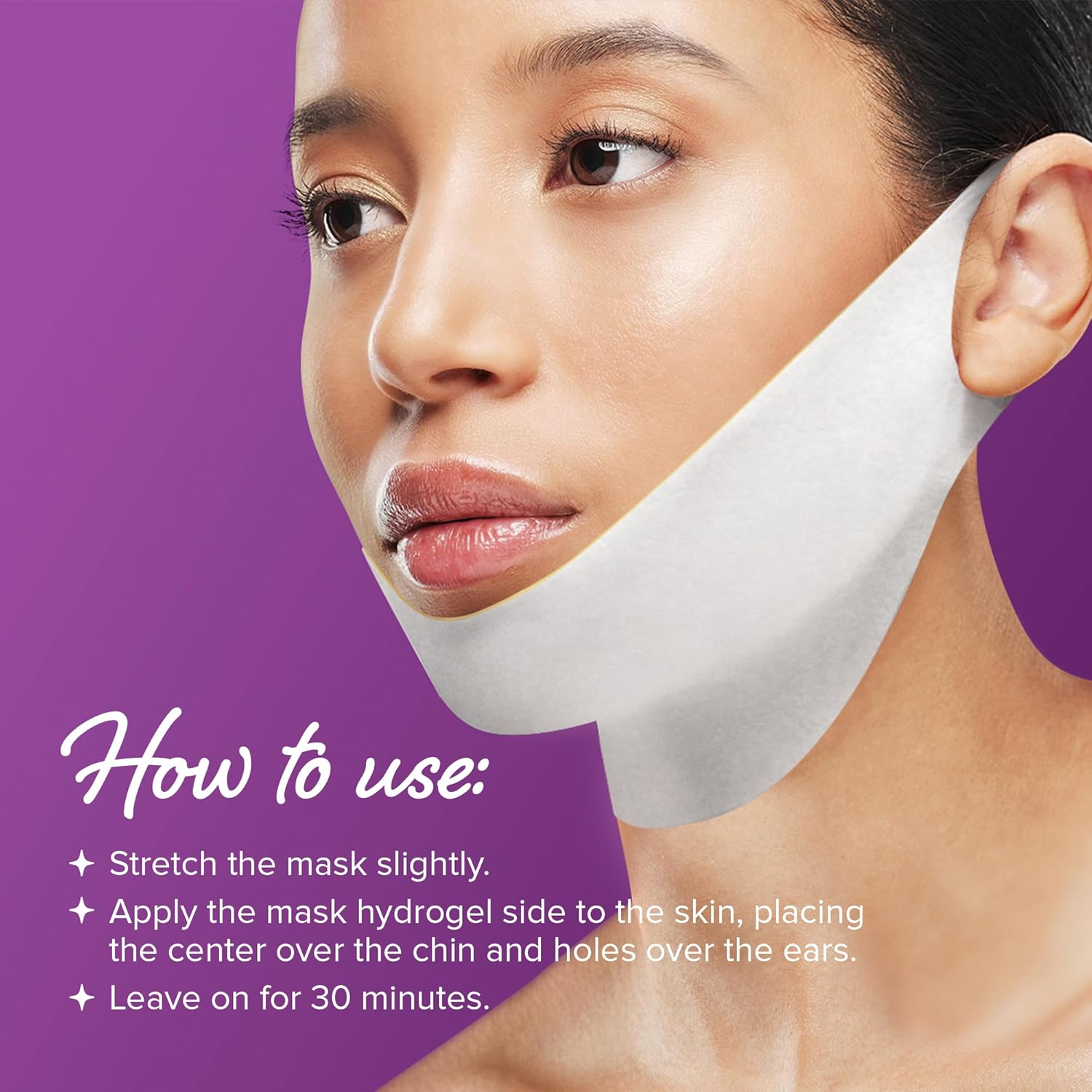 MAREE V Line Lifting Mask with 24K Gold - Deep Collagen Jawline Shaper Mask with Retinol for Face Lift - Facial Skincare Chin Strap - Hyaluronic Acid, Vitamin E - 5 PACK