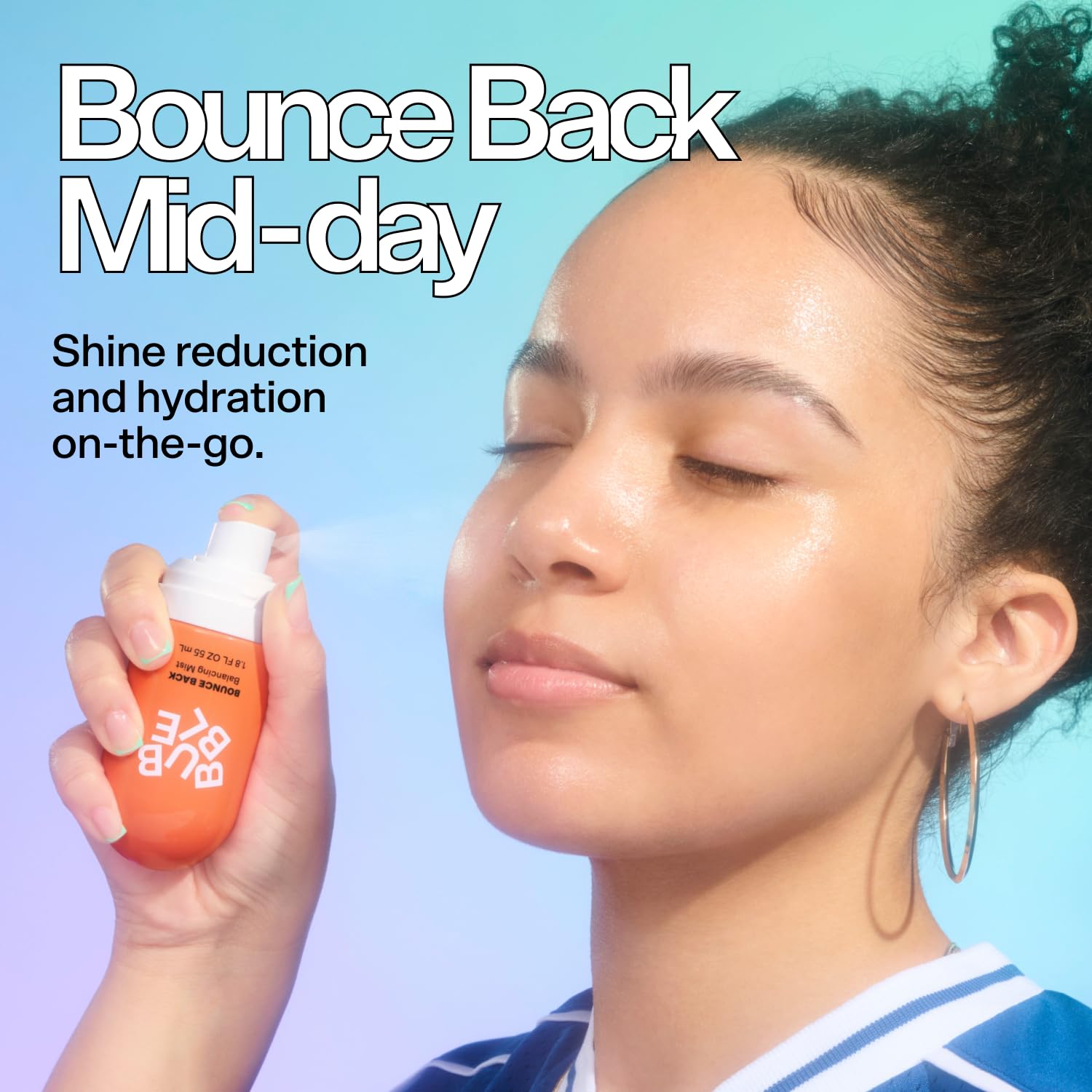 Bubble Skincare Bounce Back Balancing Facial Toner Mist - Hydrating Toner Spray + Pore Minimizer Made with Sea Water and Niacinamide to Help Improve Texture & Radiance (55ml)