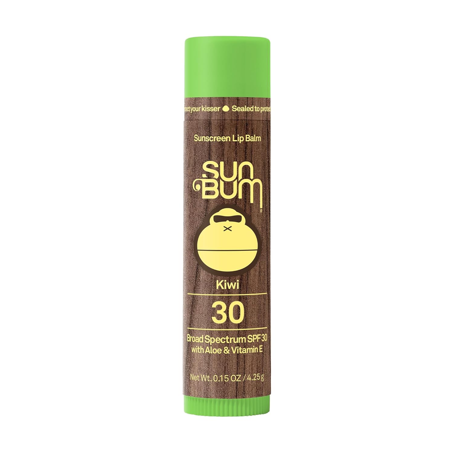 Sun Bum SPF 30 Sunscreen Watermelon Lip Balm - Moisturizing Aloe Vera and Vitamin E - Vegan and Cruelty Free - Broad Spectrum UVA/UVB Lip Protection - 0.15 oz Stick