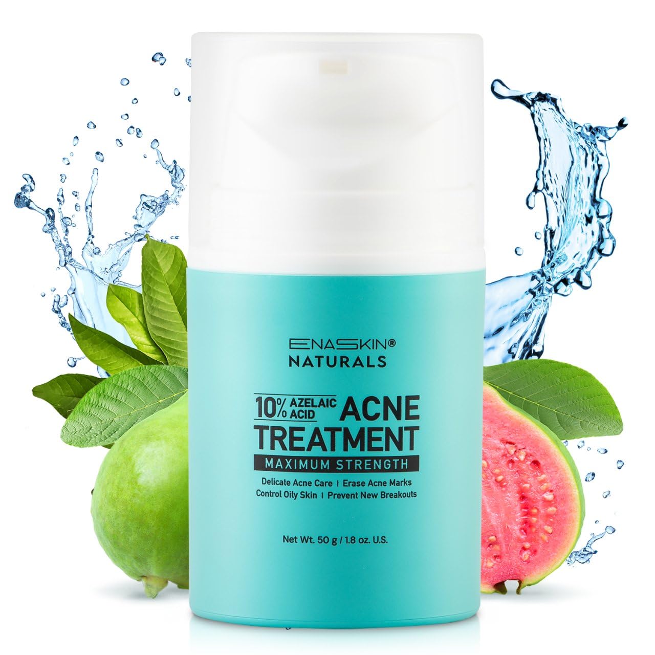 Acne Pimple Spot Treatment Cream: Cystic Hormonal Blackheads Blemish Remover for Face, Back and Body - with 10% Azelaic Acid - Teens 13-19 & Young Adult 20-30, 1.8 oz