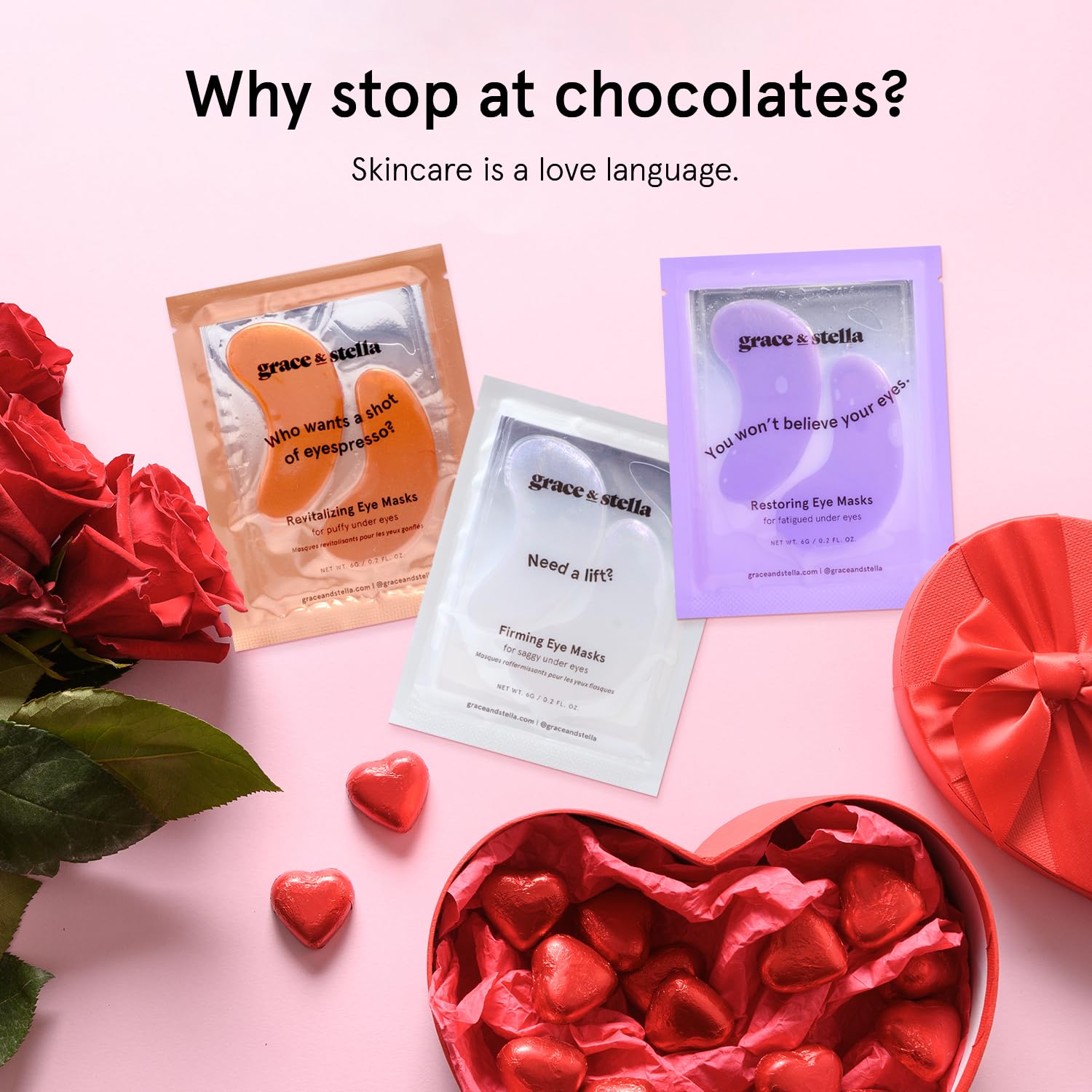 grace & stella Under Eye Patches with Peptides & Rice Extract - Firming Eye Masks for Dark Circles and Puffiness - Iridescent Eye Mask Patches for Firmer-Looking Skin - Vegan, Cruelty-Free, 24 Pairs