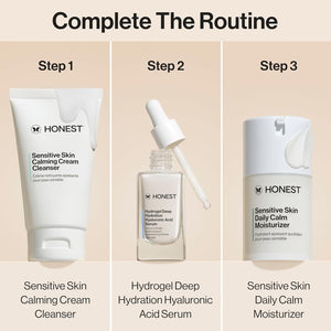 Honest Beauty Sensitive Skin Calming Cream Cleanser – Gentle Hydrating Vegan Cleanser, 4 fl oz