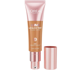 L'Oreal Paris Lumi Le Glow Skin Tint, Lightweight Water-Based Tinted Serum with Foundation-Like Coverage, Glow Illuminator, Neutral 400, 0.85 Fl Oz