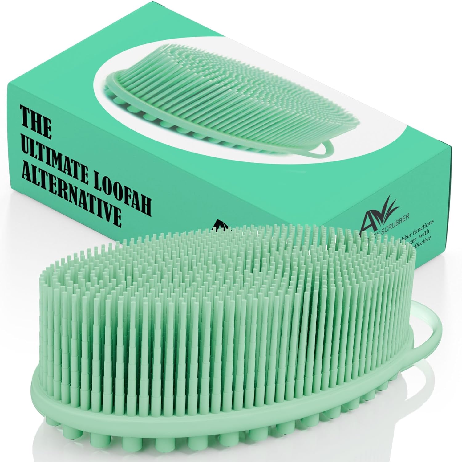 Avilana Silicone Body Scrubber – Dual-Sided Exfoliator for Men & Women, Gentle Loofah Alternative, Easy-to-Clean Silicone Shower Scrubber