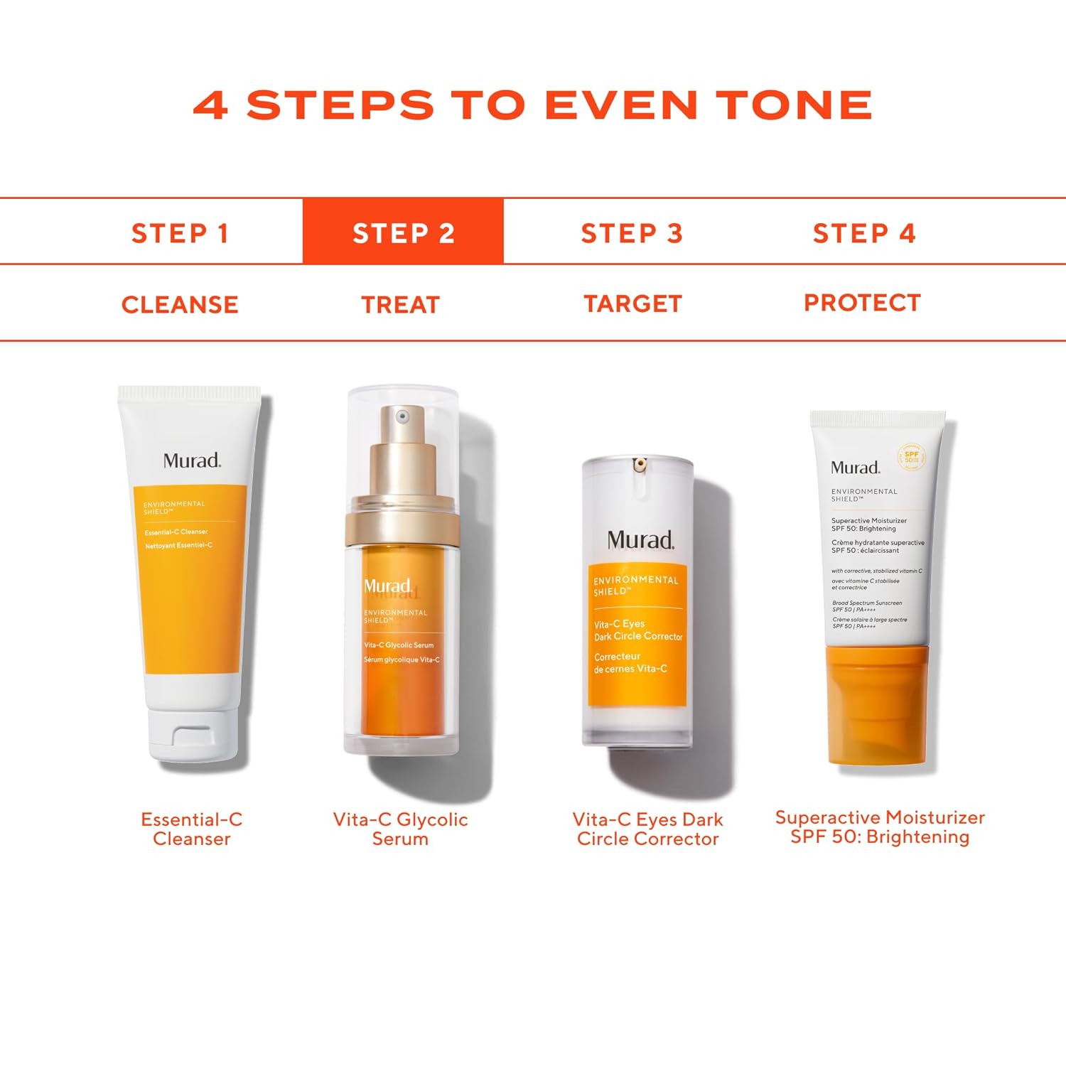 Murad Vita-C Glycolic Serum - Advanced Brightening Vitamin C and Glycolic Acid Face Serum for Improved Skin Tone and Texture - Gold-Stabilized Vitamin C for Enhanced Efficacy and Potency