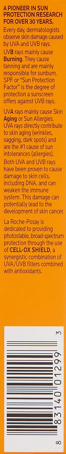 La Roche-Posay Anthelios Light Fluid Facial Sunscreen SPF 60, Lightweight Sunscreen For Face, Fluid Texture, Broad Spectrum SPF + Antioxidants, Oil Free & Oxybenzone Free, Travel Size 1.7 Fl. Oz.