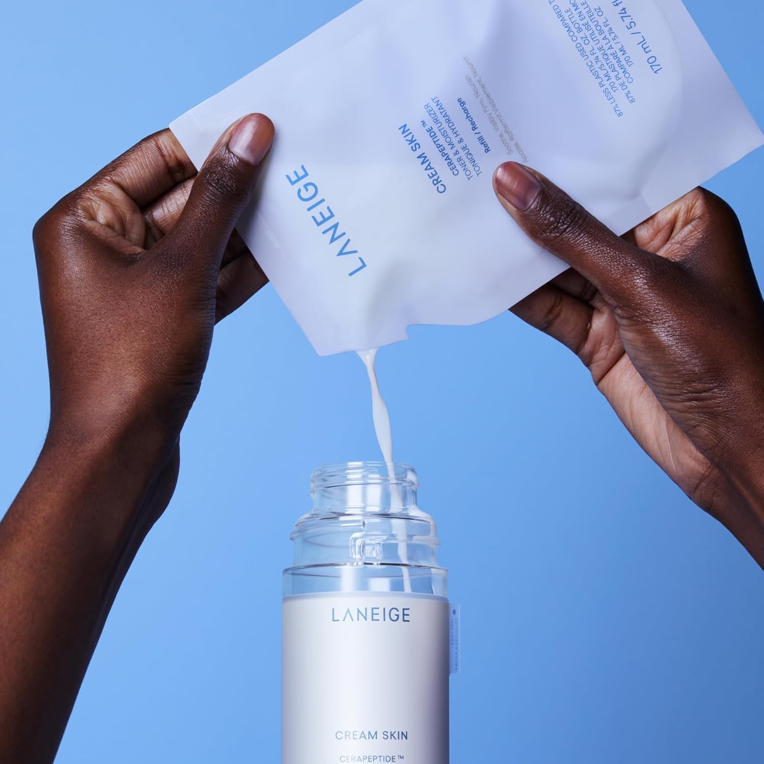 LANEIGE Cream Skin Refillable Toner & Moisturizer with Ceramides and Peptides: Korean Milky Toner, Amino Acid, Nourish, Hydrate, Barrier-Boosting, Visibly Firm
