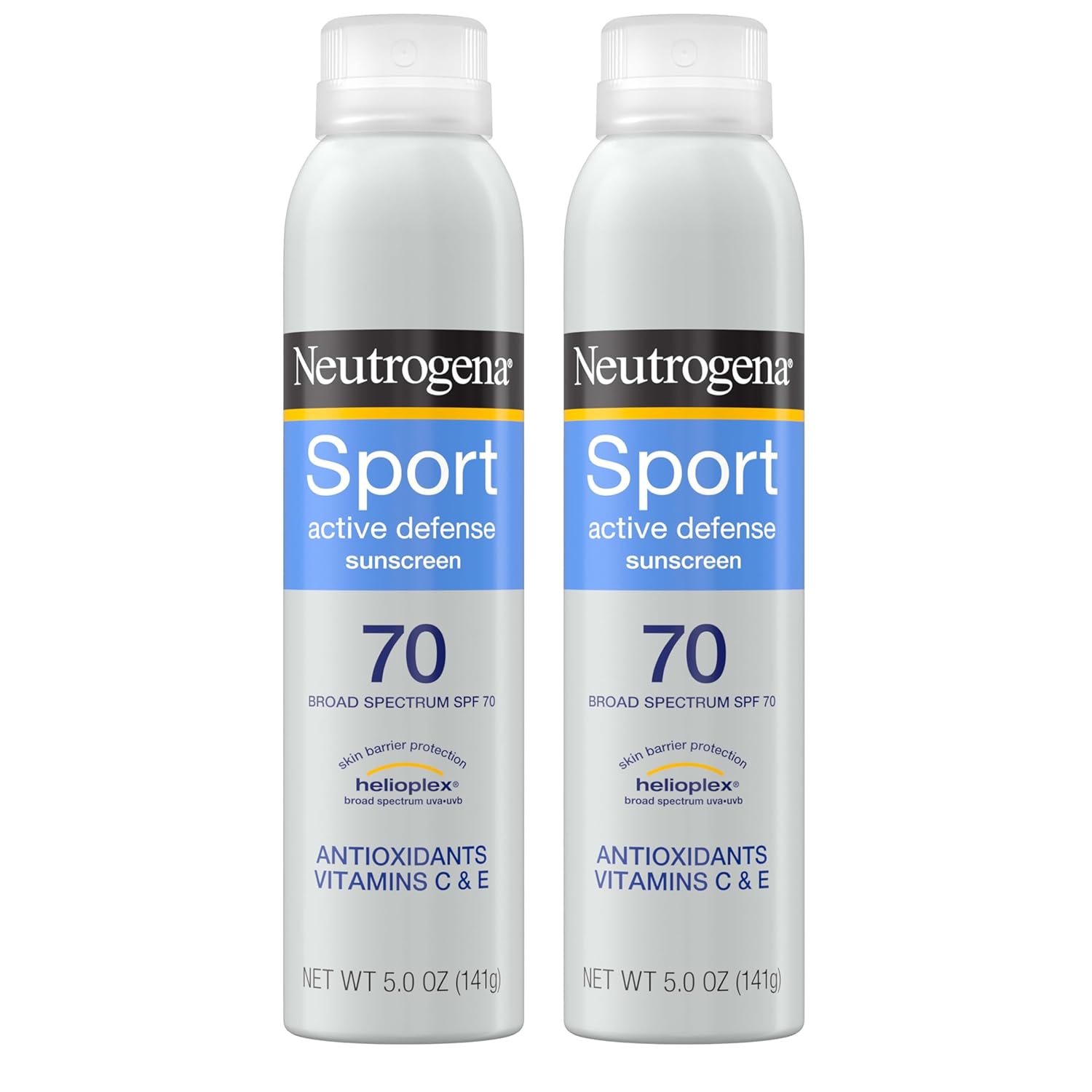 Neutrogena Sport Face Sunscreen SPF 70+, Oil-Free Facial Sunscreen Lotion with Broad Spectrum UVA/UVB Sun Protection, Sweat-Resistant & Water-Resistant, 2.5 fl. oz
