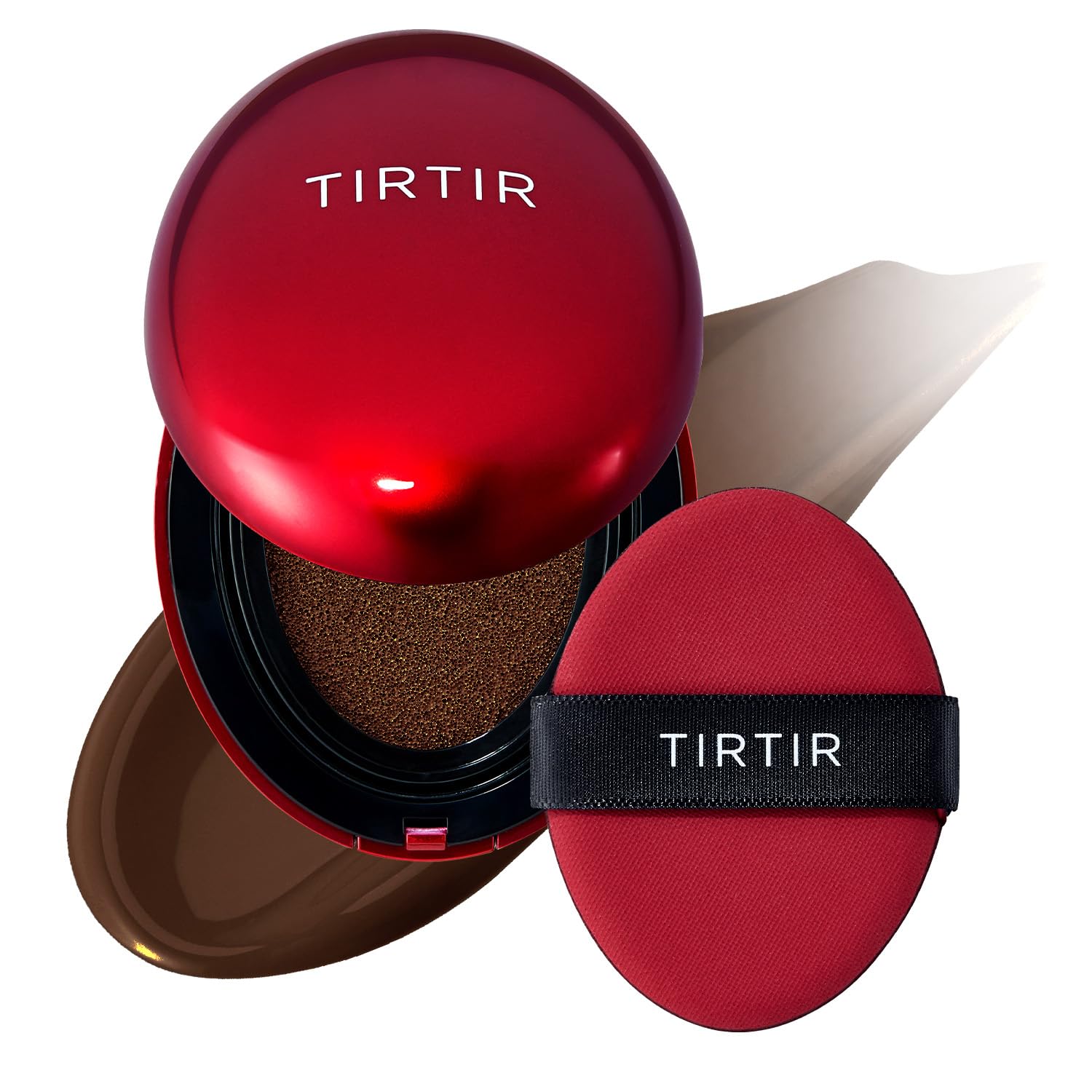 TIRTIR Mask Fit Red Cushion Foundation | Full coverage, Weightless, Skin fit, Satin Glow Finish, Korean Makeup Cushion Foundation (#23N Sand, 0.63 Fl Oz)