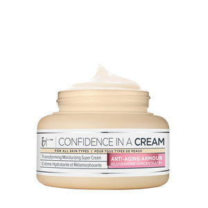 IT Cosmetics Confidence in a Cream - Hydrating & Anti Aging Face Moisturizer, Visibly Reduces Fine Lines & Wrinkles, Up To 48H Hydration, Repairs Skin Barrier, Squalane & Ceramides, For All Skin Types
