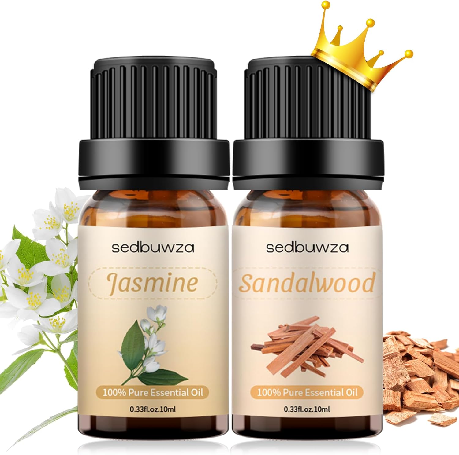 Sedbuwza Rose Essential Oil, 100% Pure Organic Rose Fragrance Oil for Diffuser, Humidifier, Soap, Candle, Perfume - 10ml