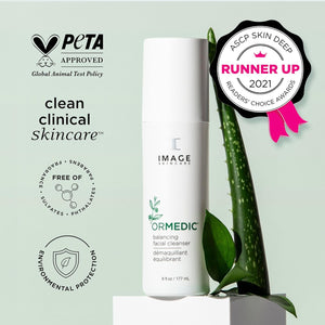 IMAGE Skincare, Ormedic pH Balancing Facial Cleanser, Mild Foaming and Hydrating Face Wash with Aloe Vera