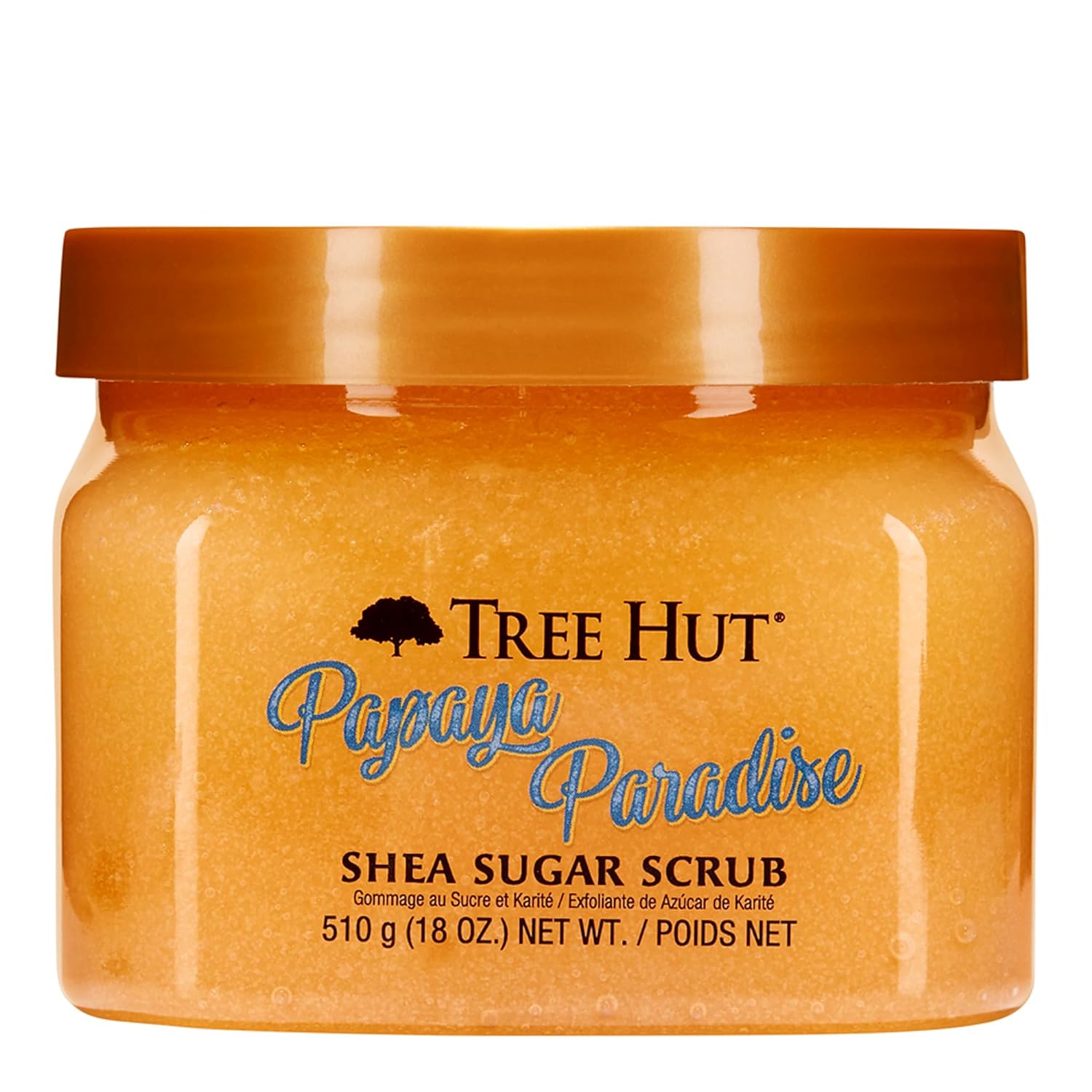 Tree Hut Shea Sugar Scrub Tropical Mango, 18oz, Ultra Hydrating and Exfoliating Scrub for Nourishing Essential Body Care