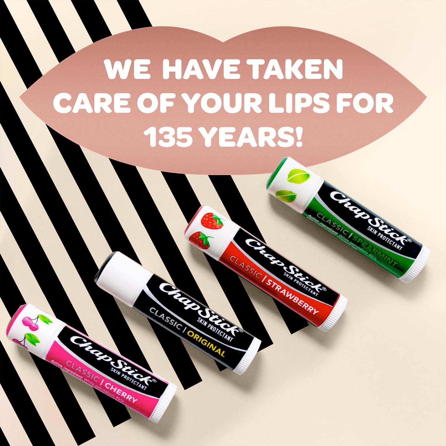 ChapStick Bulk Lip Balm, Cake Batter, 12-Pack – Delicious & Sweet Lip Moisturizer for Dry Lips, Birthday Gifts, Stocking Stuffers, 0.15