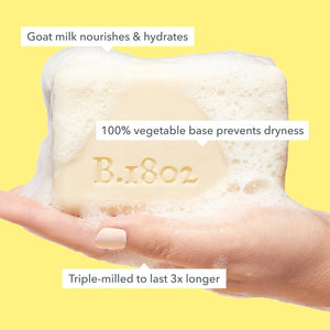 Beekman 1802 Goat Milk Soap Bar with Botanical Oils & Shea Butter - 9 oz - Gently Moisturizes, Exfoliates, and Nourishes for Soft, Healthy Skin - Cruelty-Free - Packaging May Vary