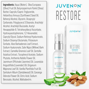 Juvenon Restore Advanced Collagen and Anti-Aging Complex, Premium Skincare Beauty Products for Fine Lines and Wrinkles