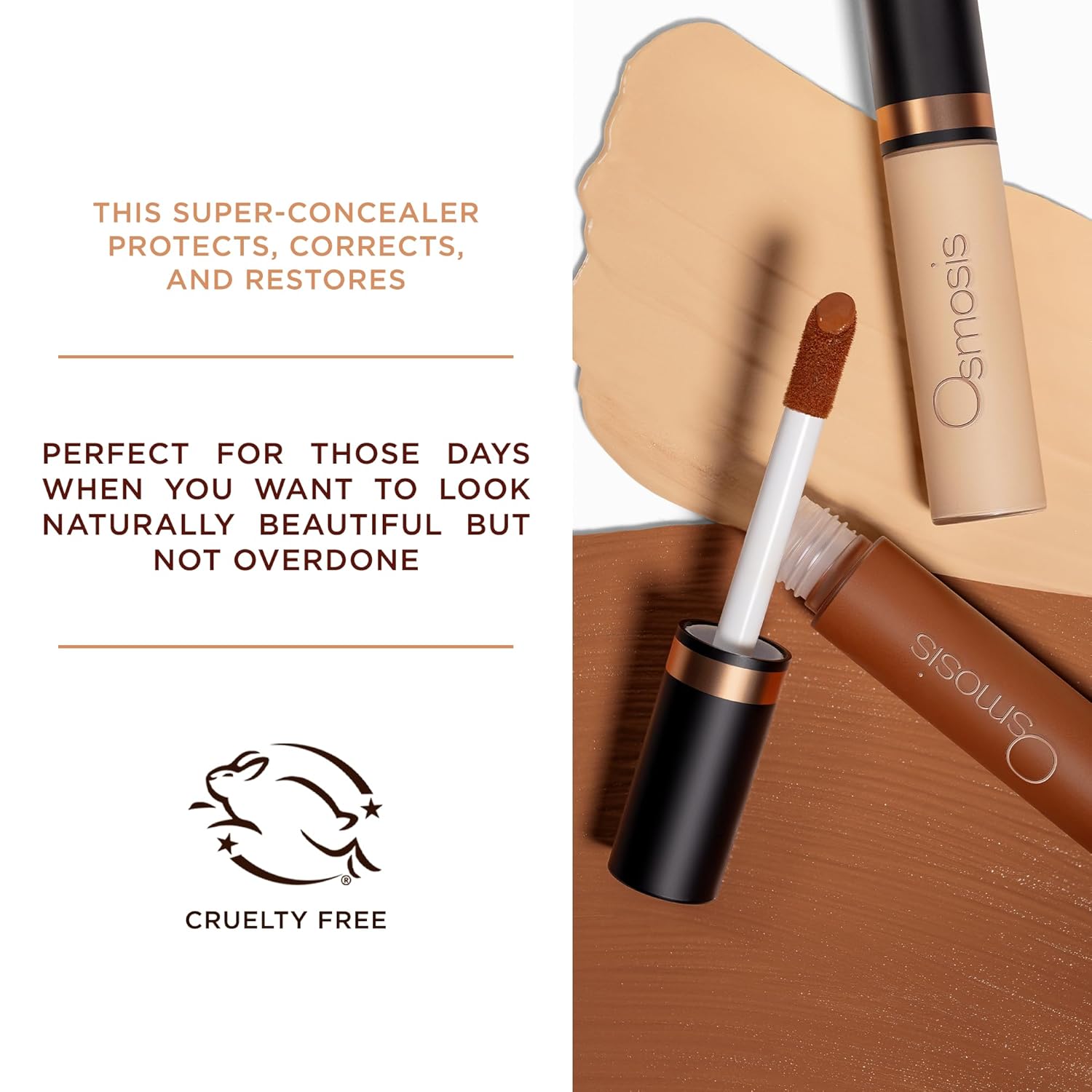Osmosis Flawless Concealer, Lightweight, Medium To Full Coverage, Conceals, Corrects, Covers, Hydrates, Natural Matte Finish, 10 Shades, 0.47 Fl Oz