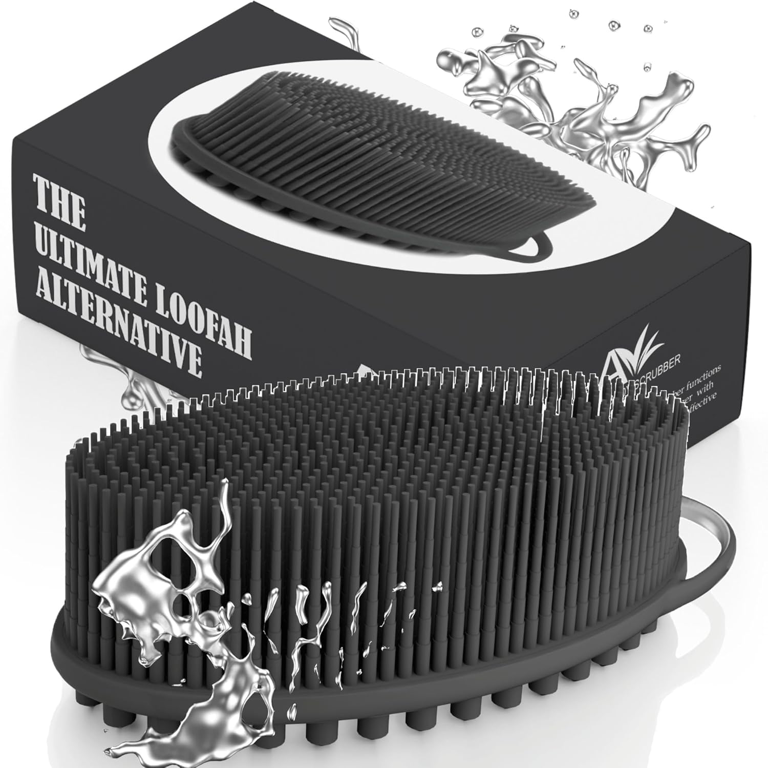 Avilana Silicone Body Scrubber – Dual-Sided Exfoliator for Men & Women, Gentle Loofah Alternative, Easy-to-Clean Silicone Shower Scrubber