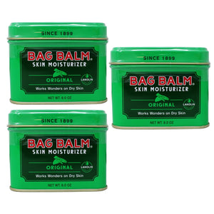 Bag Balm Vermont's Original Hand Moisturizer, Hand Balm for Dry Skin, Cracked Hands, Heels & Dry Hands Treatment, For Dogs and More Ointment, Lotion - 8oz Tin, 3 Pack
