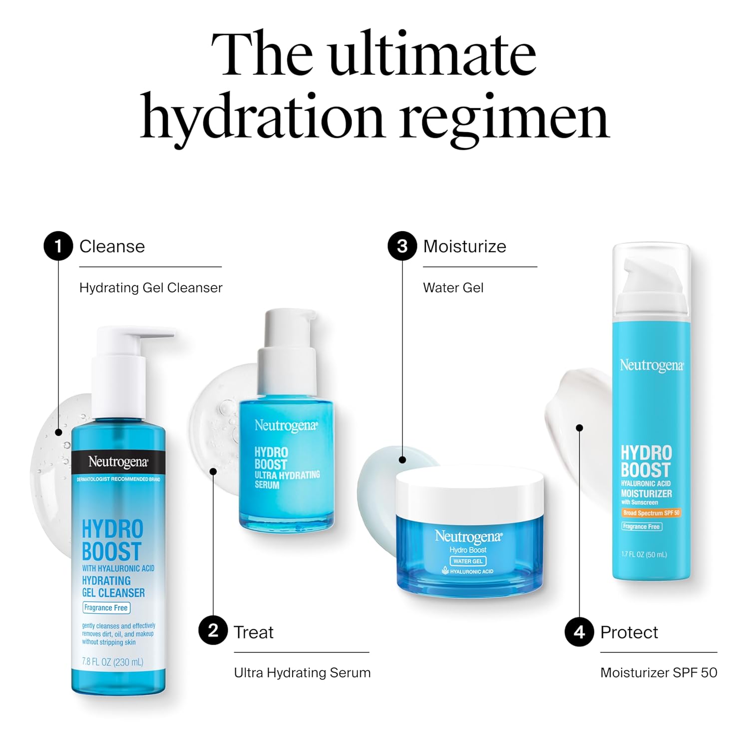Neutrogena Hydro Boost Water Gel Face Moisturizer Starter Kit, includes Refillable Jar + Refill Pod, with Hyaluronic Acid for a Burst of Hydration & Dewy Skin, 1.7 oz Each