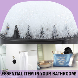 Scalp Massager Shampoo Brush, Hair Scalp Scrubber Shower Hair Brush Head Massager for Stress Relax Hair Growth, Dandruff Brush Scalp Exfoliator for Women Men Kids Pets, Black