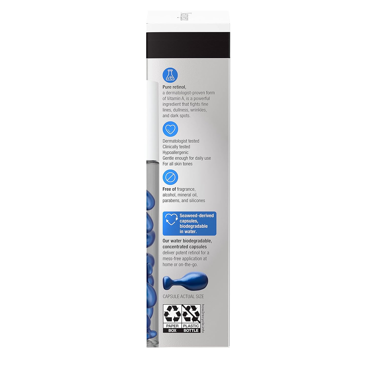 Neutrogena Rapid Wrinkle Repair Retinol Face Serum Capsules, Fragrance-Free Daily Facial with that fights Fine Lines, Wrinkles, Dullness, Alcohol-Free & Non-Greasy, 30 ct