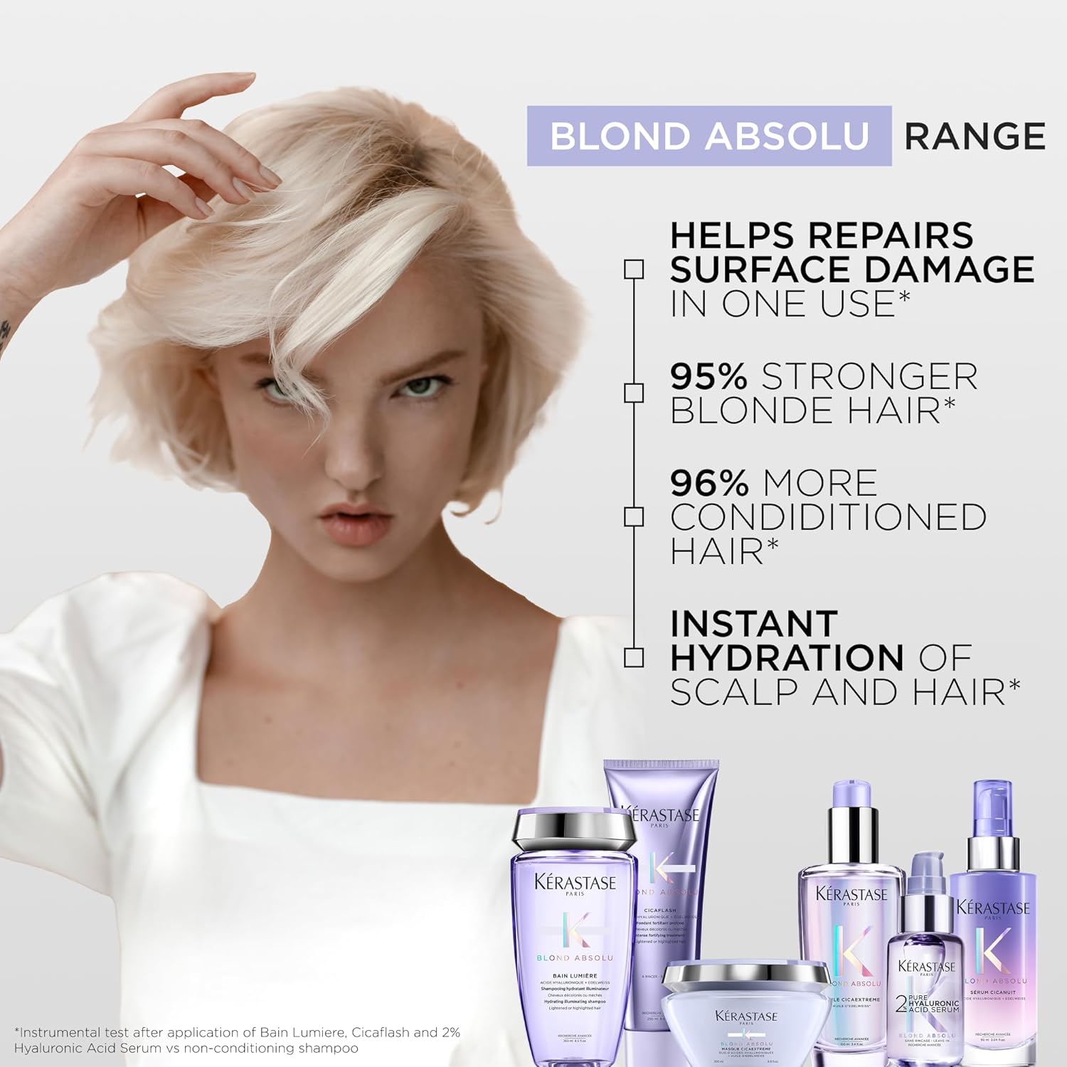 Kerastase Blond Absolu Cicaflash Conditioner | For Bleached, Highlighted, and Damaged Hair | Repairs and Nourishes | Protects Against Breakage | With Hyaluronic Acid