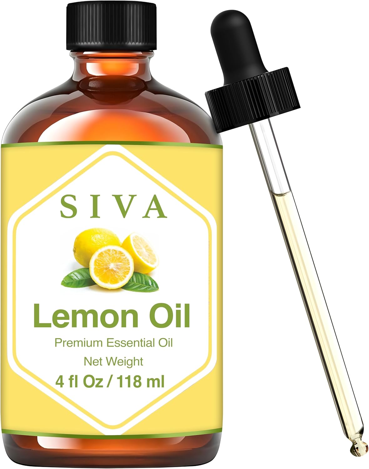 Siva Rosemary Essential Oil - 4 Fl Oz – Natural Rosemary Oil - for Diffuser, Face, Skin Care, Aromatherapy, Hair Care, Scalp and Body Massage - with Dropper