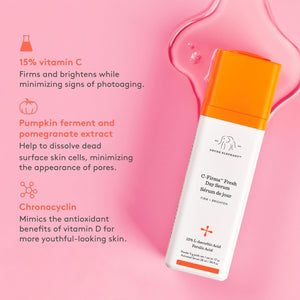 Drunk Elephant C-Firma Fresh Day Serum - 28 ml/.94 fl oz - 15% Illuminating Vitamin C - Clean Clinical Skincare - Cruelty-Free - Dermatologist-Tested - Free of Essential Oils, Silicones, and Fragrance