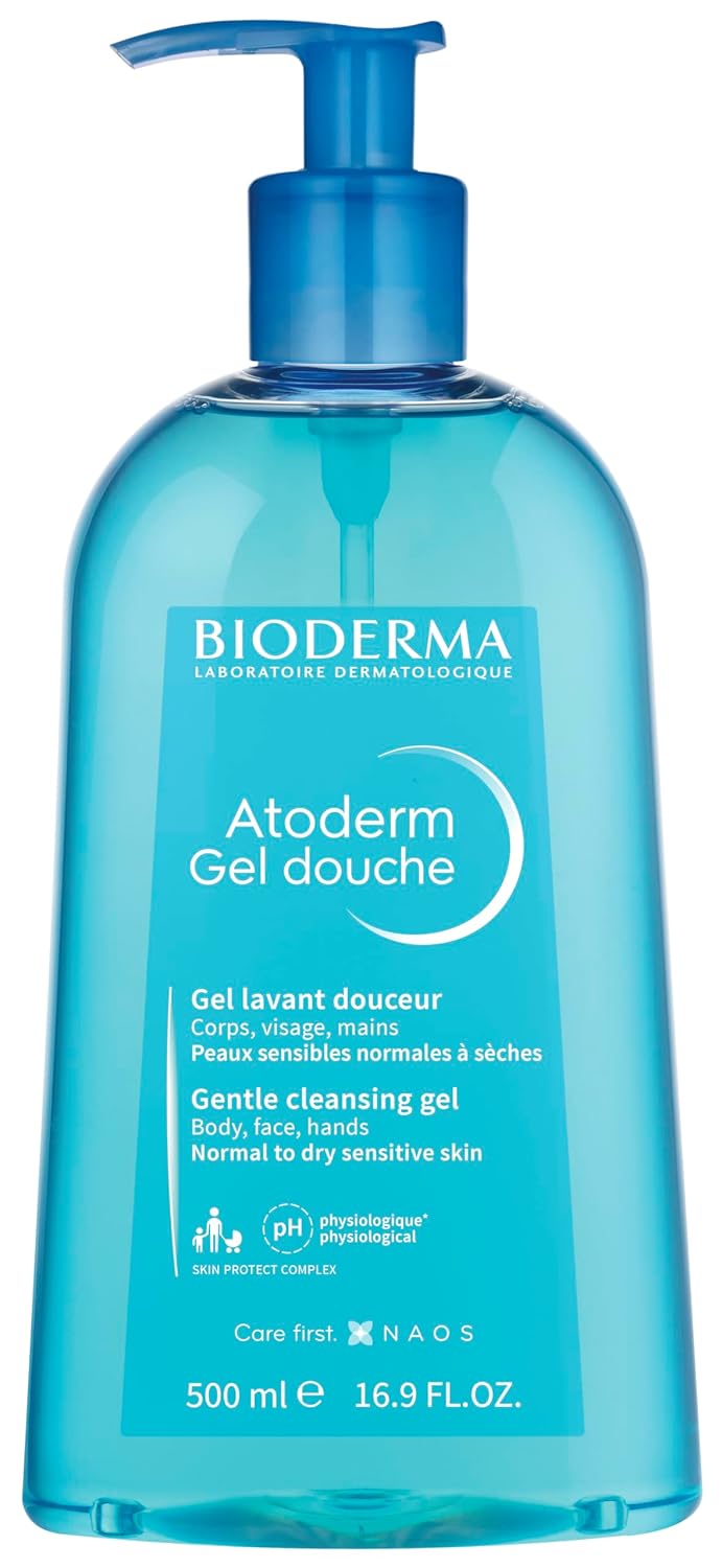 Bioderma - Atoderm - Hydrating Shower Gel - Moisturizing Face and Body Cleanser - Body Wash for Normal to Dry Sensitive Skin
