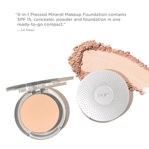 PUR Beauty 4-in-1 Pressed Mineral Makeup Powder Foundation with SPF 15 - Concealer & Finishing Compact Pressed Powder for Face - Buildable Medium to Full Coverage Foundation Powder