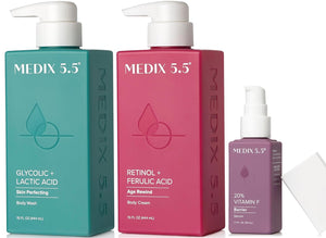 Medix 5.5 Retinol Body Lotion Skincare Moisturizer | Anti Aging Retinol Body Cream | Skin Care Tightening Lotion For Women & Men Helps Diminish Look Of Crepey Skin, Wrinkles, & Fine Lines, 2-Pack