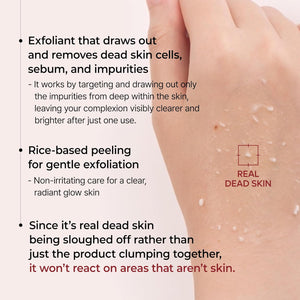 Peel Shot Glow White Rice Peeling Ampoule, Soft Exfoliating Face and Body Scrub Dead Skin Cells Remover for All Skin Types korean skin care 80ml