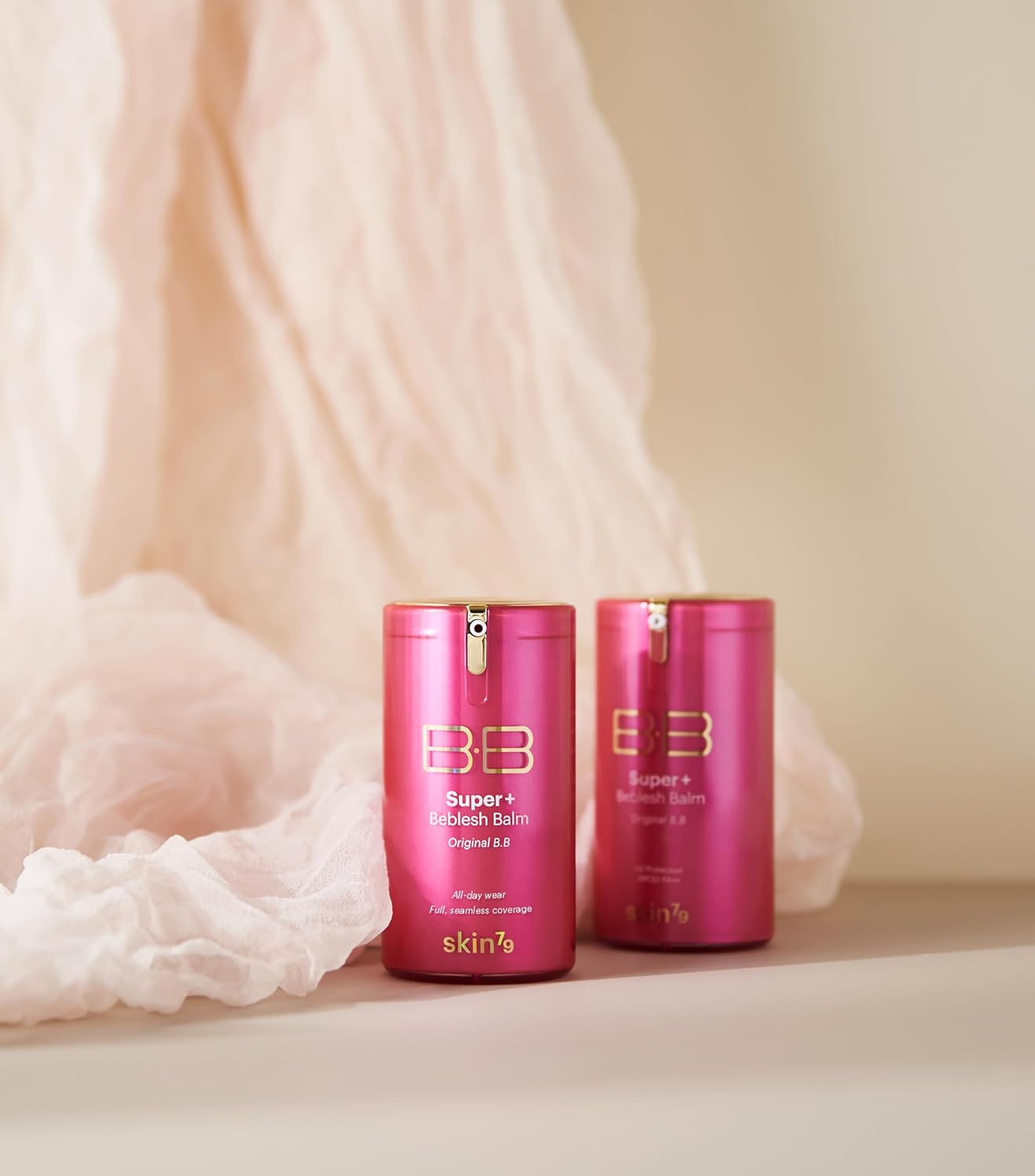 SKIN79 Super Plus Beblesh Balm Pink BB 40g All Day Lasting BB Cream - Made In Korea Radiant Base Foundation Makeup Blemish Cover Tinted Moisturizer Pink 21 color