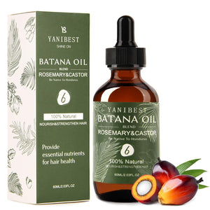 YANIBEST Organic Rosemary Essential Oil, Castor Oil, 100% Pure Natural Hair Oil for Strengthening Hair, Nourish and Repair Damaged Hair, Improve Scalp Health
