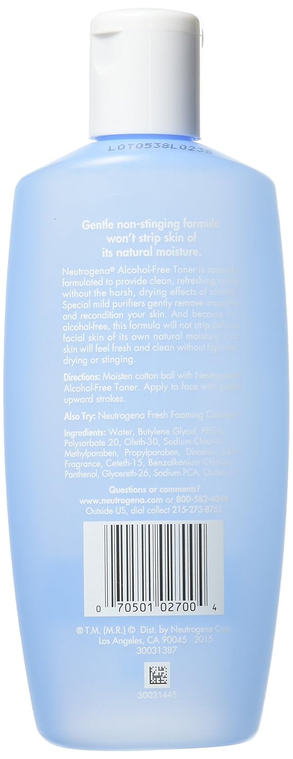 Neutrogena Oil- and Alcohol-Free Facial Toner, with Hypoallergenic Formula, 8.5 fl. oz (Pack of 2)