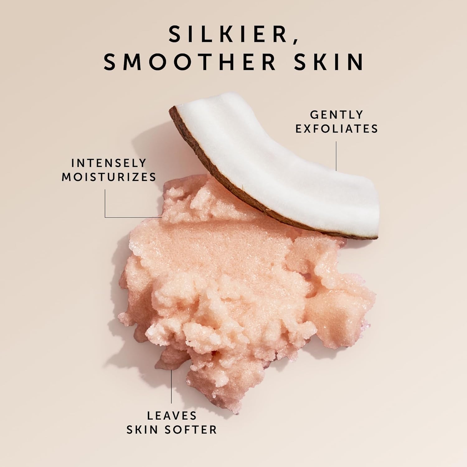 HERBIVORE In-Shower Moisturizer and Exfoliating Body Scrub with Virgin Coconut Oil and Shea Butter, Plant-based, Vegan, Cruelty-Free