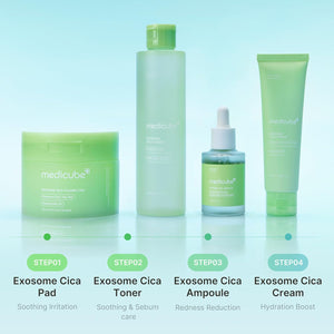 medicube Exosome CICA Toner | Daily Soothing Toner with Exosome CICA, Heartleaf, Tea Tree, 12 Kinds of CICA | Low Irritation, Sebum Care Korean Skin Care, for Stressed Skin (210ml / 7.10 fl.oz.)