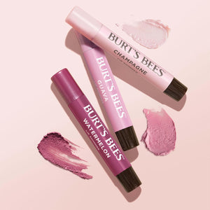 Burt's Bees Lip Shimmer Pink Collection, Tinted Lip Balm Stick, Moisturizing for All Day Hydration with Natural Glowy Pigmented Finish & Buildable Color, 3 Shades; Value Pack, 3 Tubes x 0.09 Oz