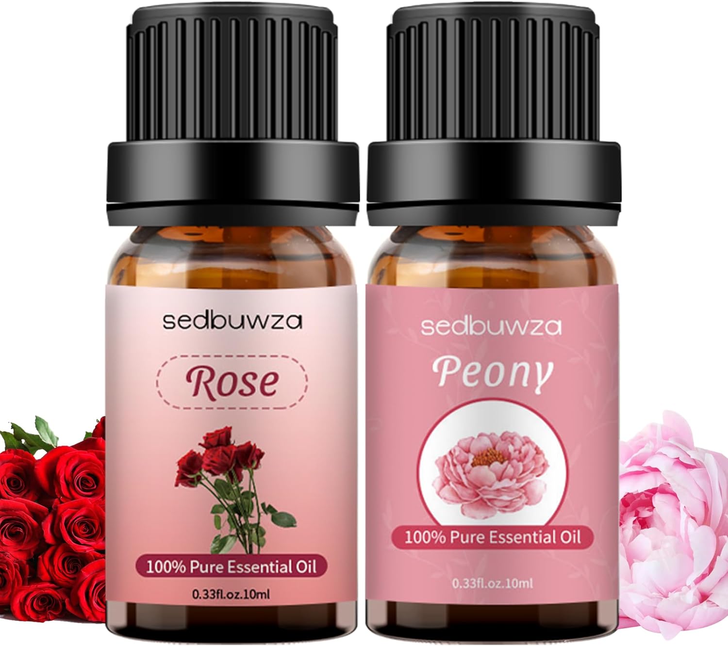 Sedbuwza Rose Essential Oil, 100% Pure Organic Rose Fragrance Oil for Diffuser, Humidifier, Soap, Candle, Perfume - 10ml
