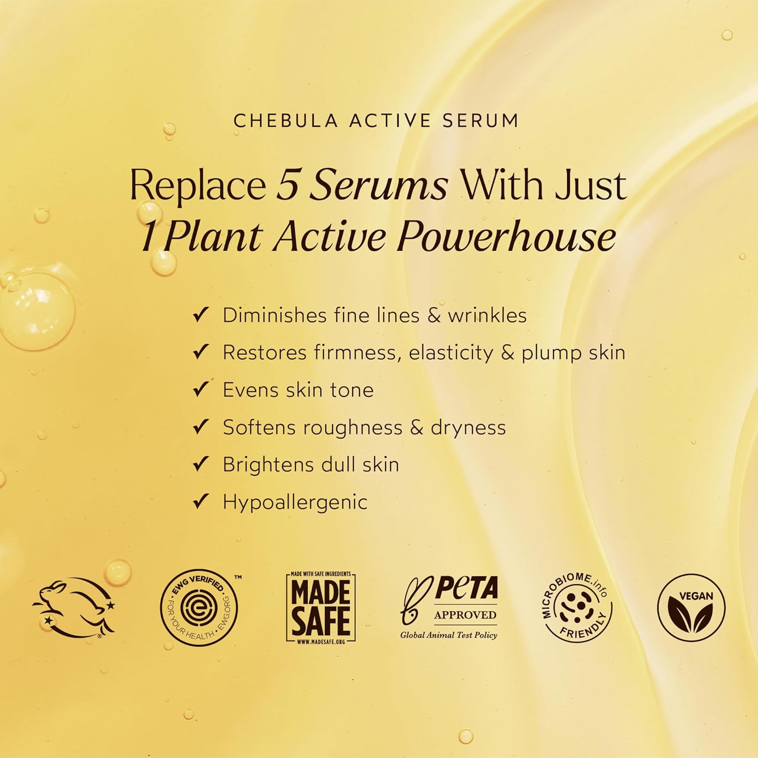 True Botanicals Chebula Active Serum | Optimizes Skins Collagen Levels | Anti-Aging Serum | Treats Fine Lines & Wrinkles | All Skin Types | Dermatologist Tested, All Natural, Vegan | 1 fl oz | 30 ml