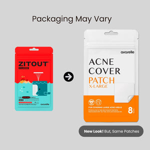 AVARELLE Acne Patches XL, FSA HSA Acne Cover Patch Large | Pimple Patches for Face Cheek & Nose (8 Count) | Large Hydrocolloid Acne Treatment with Tea Tree, Calendula, & Cica