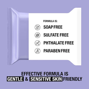 Neutrogena Night Calming Makeup Remover Face Wipes, Nighttime Cleansing Towelettes Remove Sweat, Dirt & Makeup & Calms Skin, Hypoallergenic, 100% Plant Based Cloth, Twin Pack, 2 x 25 ct