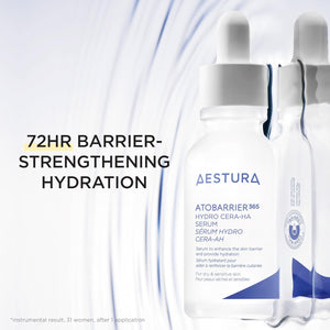 AESTURA ATOBARRIER365 Hydro CERA-HA Face Serum with Ceramide, Hyaluronic Acid, and Niacinamide for Skin Moisture Barrier Repair | Deep Hydration, Suitable for Dry & Sensitive Skin, 30ML / 1.01 fl.oz.