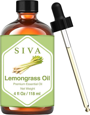 Siva Rosemary Essential Oil - 4 Fl Oz – Natural Rosemary Oil - for Diffuser, Face, Skin Care, Aromatherapy, Hair Care, Scalp and Body Massage - with Dropper