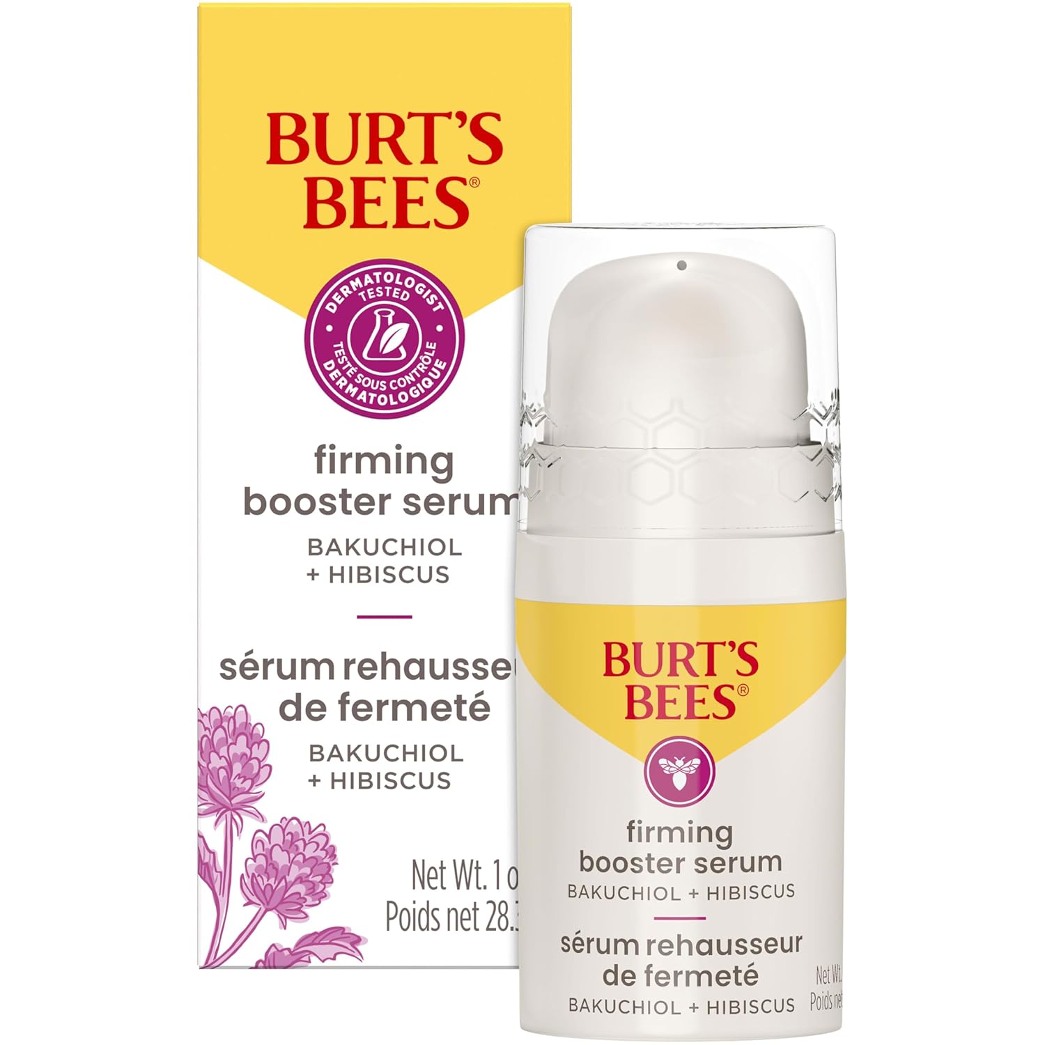 Burt's Bees Firming Collagen Face Serum, Natural Origin Retinol Alternative Improves Skin Texture & Supports Anti-Aging, with Bakuchiol, Lightweight - Firming Booster (1 oz)