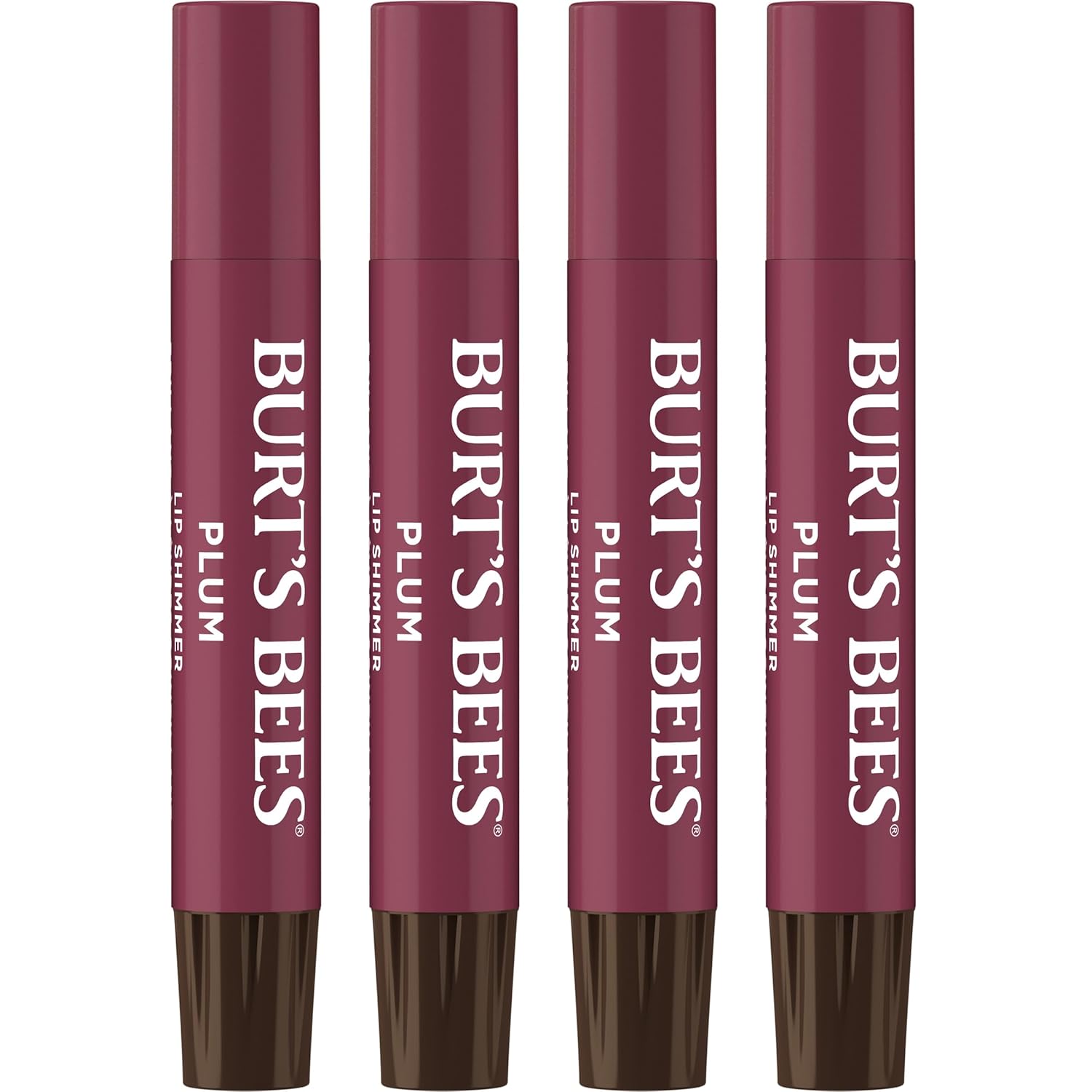 Burt's Bees Lip Shimmer Pink Collection, Tinted Lip Balm Stick, Moisturizing for All Day Hydration with Natural Glowy Pigmented Finish & Buildable Color, 3 Shades; Value Pack, 3 Tubes x 0.09 Oz