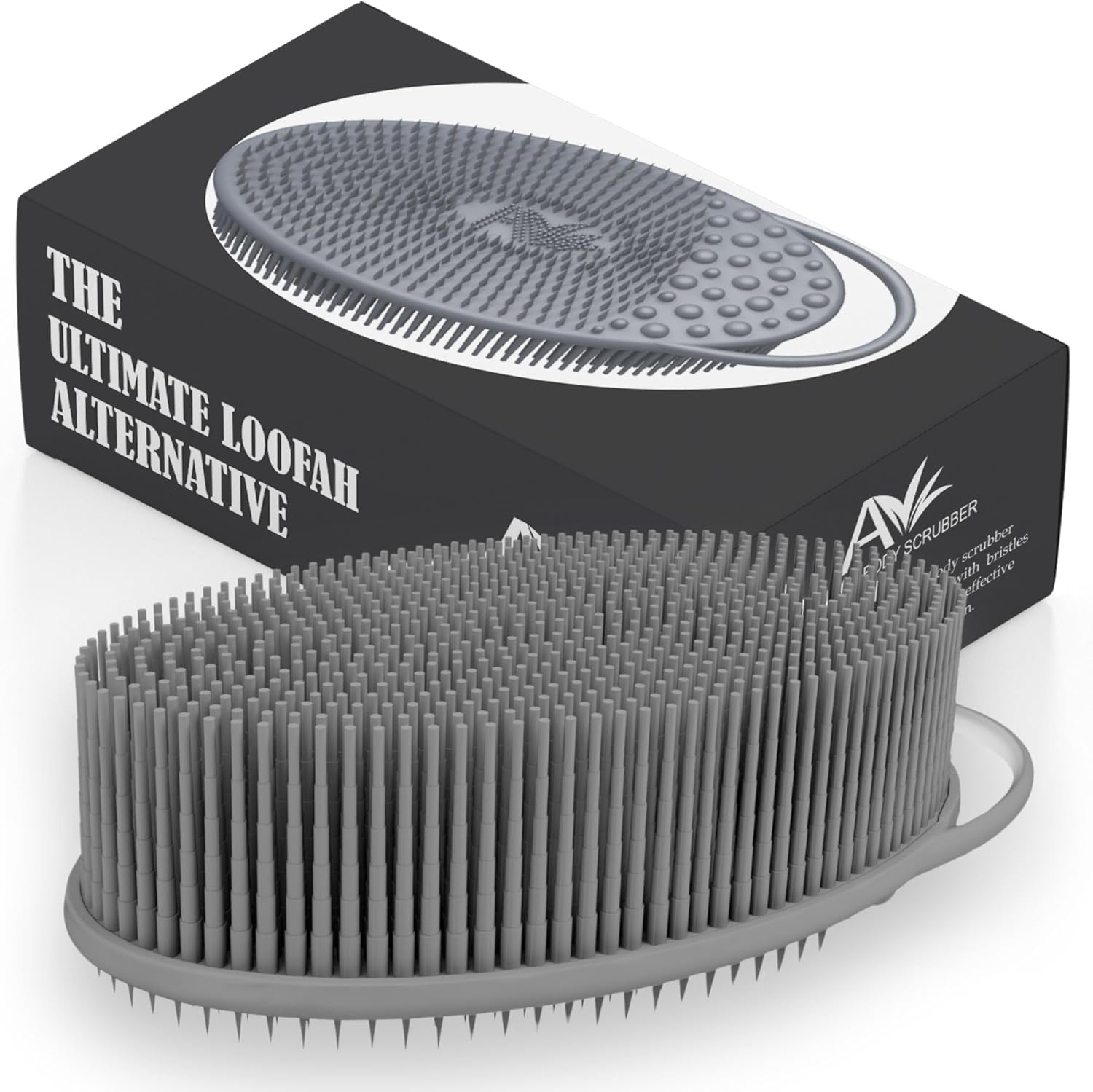 Avilana Silicone Body Scrubber – Dual-Sided Exfoliator for Men & Women, Gentle Loofah Alternative, Easy-to-Clean Silicone Shower Scrubber