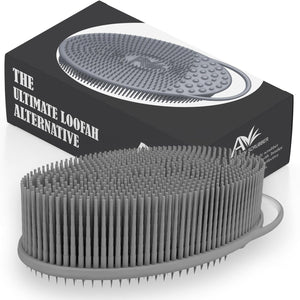 Avilana Silicone Body Scrubber – Dual-Sided Exfoliator for Men & Women, Gentle Loofah Alternative, Easy-to-Clean Silicone Shower Scrubber